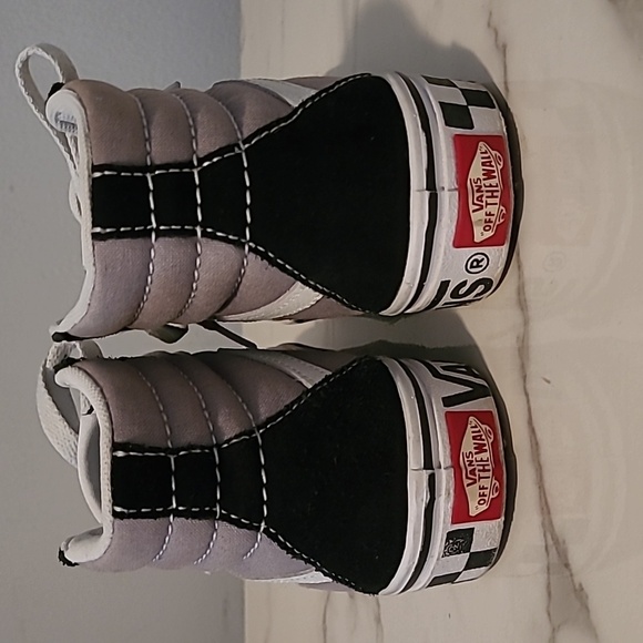 Vans Sk8 HI Black Gray White Mid Top Skateboard Sneakers Shoes Boys Kids US 2.5 - Picture 10 of 14
